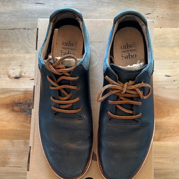 Nordstrom Men's Dark Leather Oxfords - Picture 3 of 6